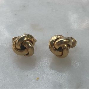 Vintage Gold Love Knot Earrings